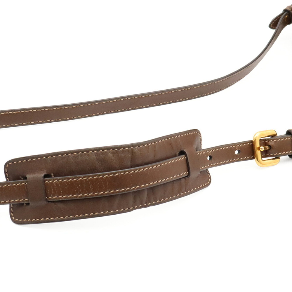 PRADA Jacquard Ribbon Shoulder Bag/Pochette, Canvas, CORDA Beige/BRUCIA Brown... - Picture 5 of 9